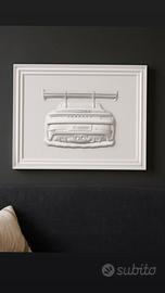 Arte murale Porsche GT3 RS - Vista Posteriore 3D