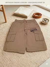 Pantaloncini cargo kaki