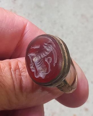 vecchio anello sigillo afhgano mm 17,2