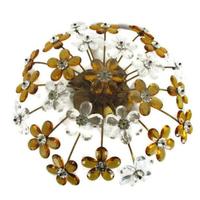 Lampada in mandorle di cristallo Murano anni 70