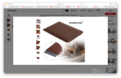 Custodia per Laptop da 16 Pollici ampio in PU