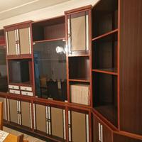 Mobile soggiorno libreria con vetrine da cm 300 