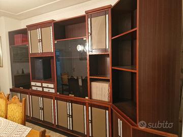 Mobile soggiorno libreria con vetrine da cm 300 