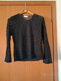 maglia pizzo maniche lunghe 