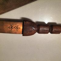 Spada antica cuoio e rame