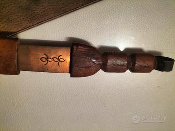 Spada antica cuoio e rame