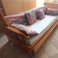 Divano letto matrimoniale doghe legno massello