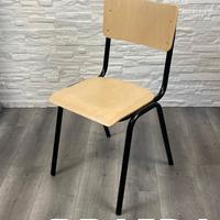 Sedia legno ristorante vintage stile scuola