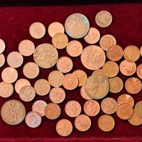 Lotto di 50 monete da 1 penny Regno Unito