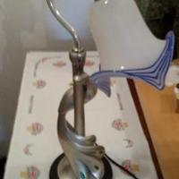 Lampada Ottaviani con pavone placcato argento 800