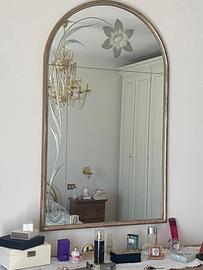 Specchio classico con decoro floreale 130x79 cm