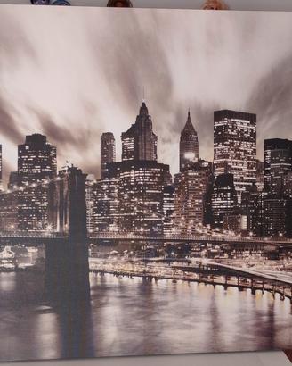 Quadro Tela Moderno Manhattan & Ponte di Brooklyn
