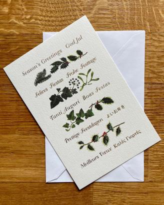 10 bigliettini di auguri di Natale + 10 buste