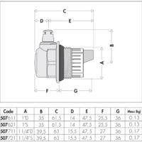 Tappi per radiatori  Caleffi - AERCAL - dx e sx 1"