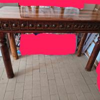 consolle etnica in legno massello