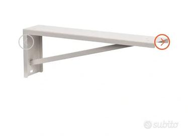 N.2 Staffe a L in metallo per mensoloni lavabo