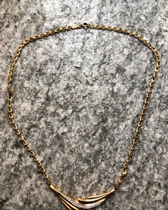 Collana Vintage in Oro 750 e Diamanti Naturali