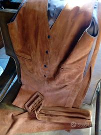 completo in vera pelle vintage