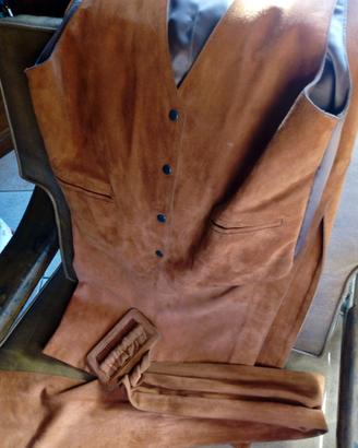 completo in vera pelle vintage