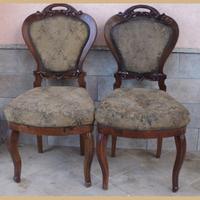 2 sedie luigi filippo in noce