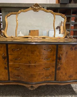 Credenza Veneziana cassettiera in radica Liberty