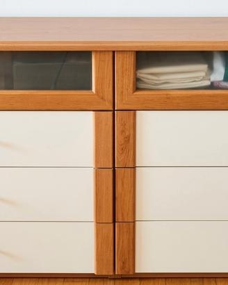 Cassettiera Ikea in vetro e legno – 160 × 86 cm 