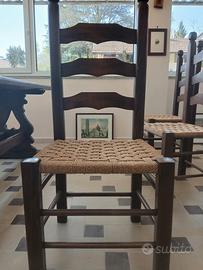 sedia rustica, schienale "Ladder Back"