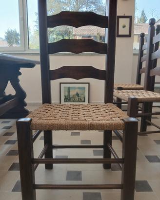 sedia rustica, schienale "Ladder Back"