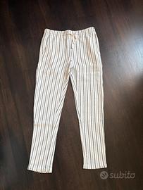 Pantaloni ZARA Uomo Taglia M Rigati Beige