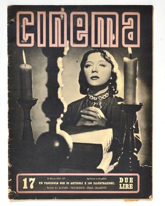 Rivista Cinema, marzo 1937, Alvaro, Praz, Blasetti
