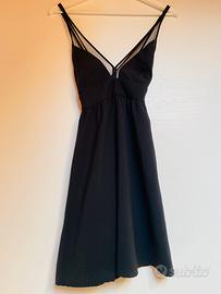 Abito corto mango nero MIDI