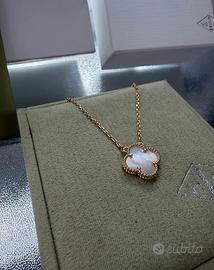 Collana Van Cleef Bianco perla oro