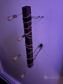 Lampadario rustico medievale legno