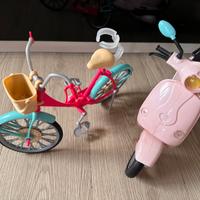 Moto e bici barbie