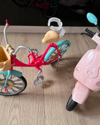Moto e bici barbie