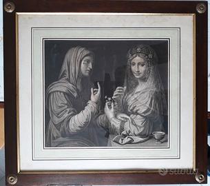 Incisione del 1800 su opera di Leonardo da Vinci