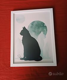 Cornice JYSK, con stampa Gatto Art Print