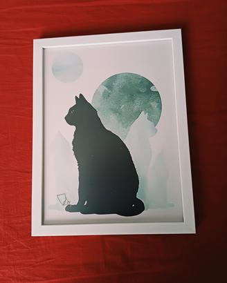 Cornice JYSK, con stampa Gatto Art Print