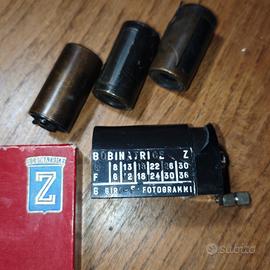 Bobinatrice Z 35mm vintage con 3 caricatori  box