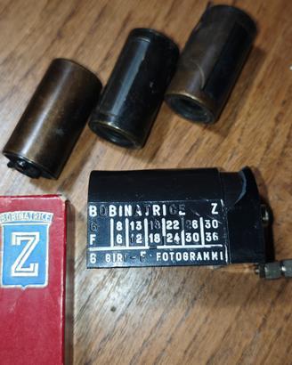 Bobinatrice Z 35mm vintage con 3 caricatori  box