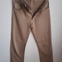 Pantalone in tessuto marroncino taglia 50 Oviesse