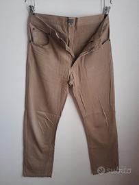 Pantalone in tessuto marroncino taglia 50 Oviesse