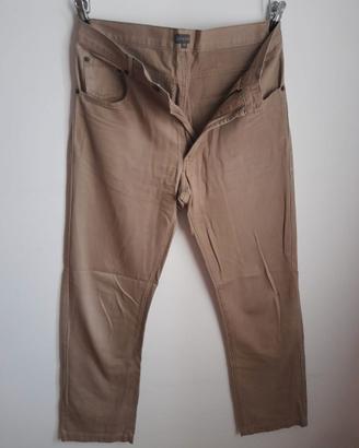 Pantalone in tessuto marroncino taglia 50 Oviesse