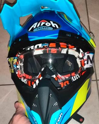 casco Airoh misura S + occhiali