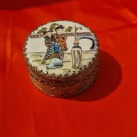 vintage scatolina argentata cinese 