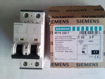 SIEMENS 5SY6 220-7 Interruttore c20 2p 400v