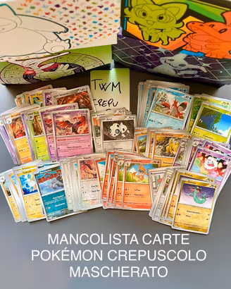 Mancoliste Carte Pokemon Crepuscolo Mascherato TWM