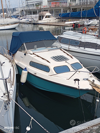 Barca con motore Johnson 70 CV anni 90