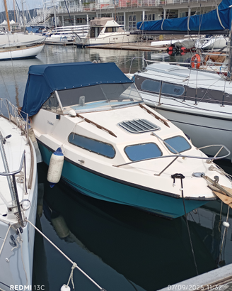 Barca con motore Johnson 70 CV anni 90