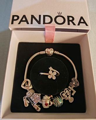 Pandora charme bracciali anello orecchini